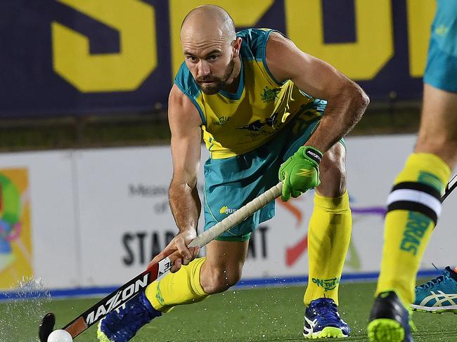 Australia v Malaysia hockey international at Marrara Hockey Centre. Australia   no 20 Matthew Swann        Pic Katrina Bridgeford.