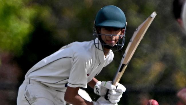 Akshay Ramkumar batting last season. Picture: Andy Brownbill