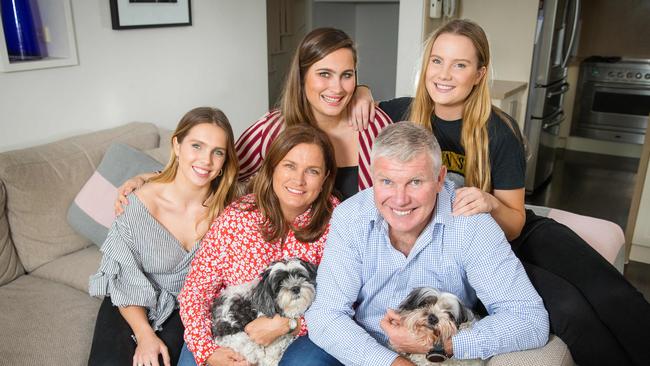 Danny and Anita Frawley with their daughters. Picture: Mark Stewart