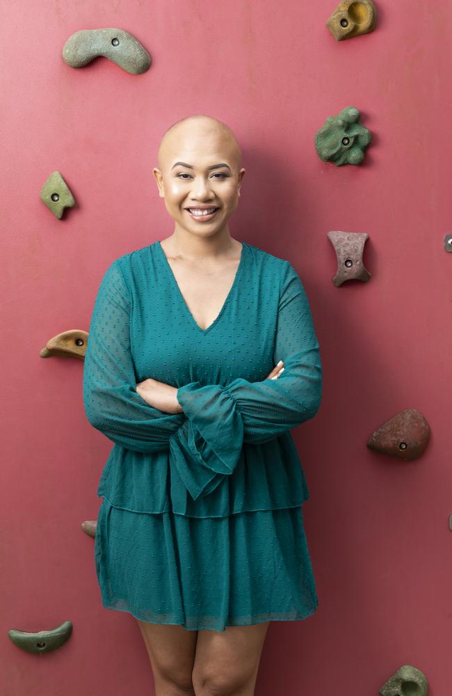 Alisi Jack Kaufusi, 28, was diagnosed with stage 3 ovarian cancer at age 24. Picture: Mark Cranitch.