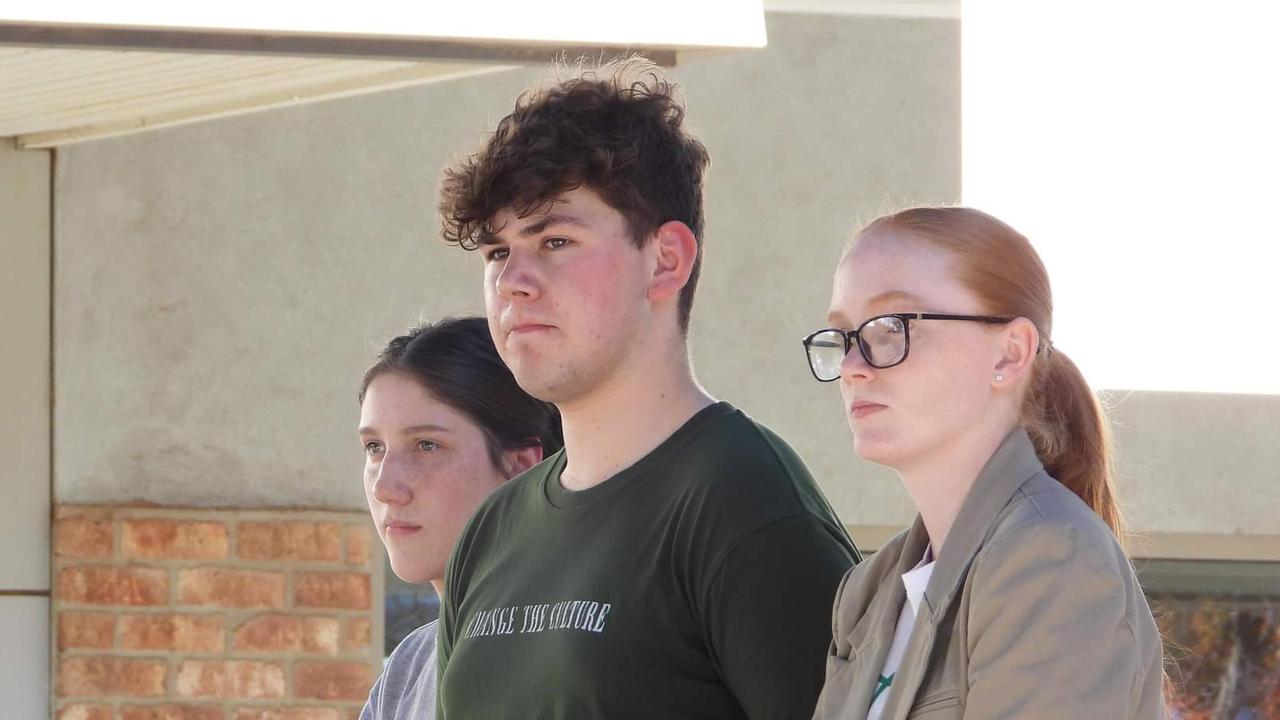 Conor Pall and Ella Beard, right, who are secondary school climate change leaders in the Mildura community.