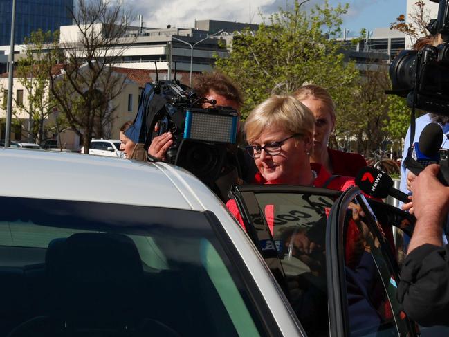 Liberal senator Linda Reynolds leaving court in Canberra after giving evidence. Picture: Newswire Picture: NCA NewsWire / Photox / Ben Appleton