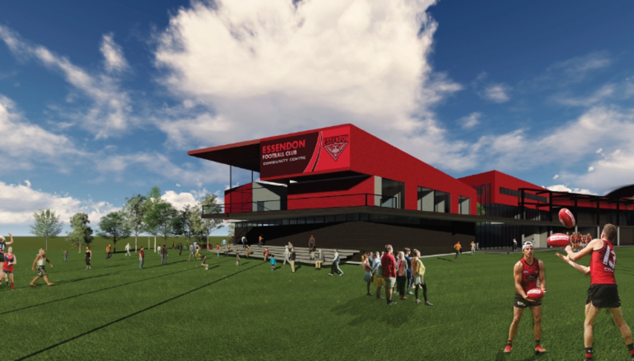 An artist impression of Essendon's new facilities. Picture: Jackson Architecture.