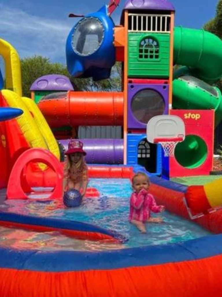 The Macca’s playground now sits proudly in the yard of their Bacchus Marsh home. Picture: Supplied