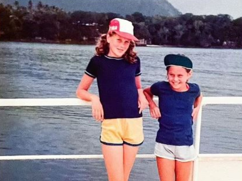 A young Nicole Kidman with her sister Antonia in Hawaii in the  late 1970s. Picture: Instagram