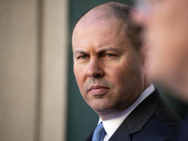 CANBERRA, AUSTRALIA-NCA NewsWire Photos JULY 21 2020The Prime Minister Scott Morrison and the Treasurer Josh Frydenberg during a press conference at Parliament House in Canberra, talking about the future of the Job Seeker and job Keeper programs. Picture: NCA NewsWire / Gary Ramage