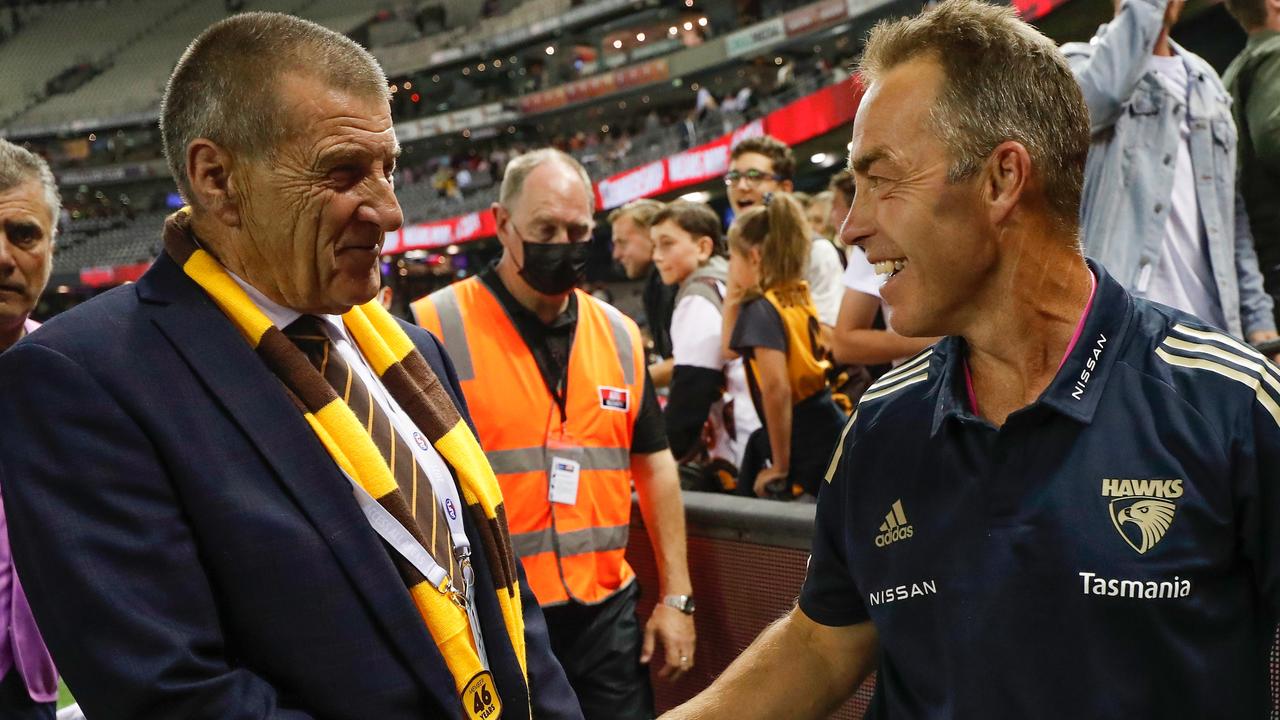 Kennett and former coach Alastair Clarkson. Picture: AFL Photos via Getty Images