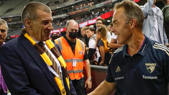 Kennett and former coach Alastair Clarkson. Picture: AFL Photos via Getty Images