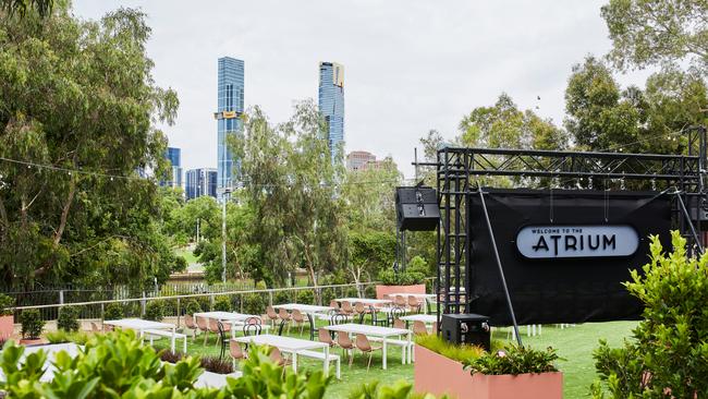 A new fan zone will be set up along the Yarra River. Picture: Graham Denholm/Tennis Australia.