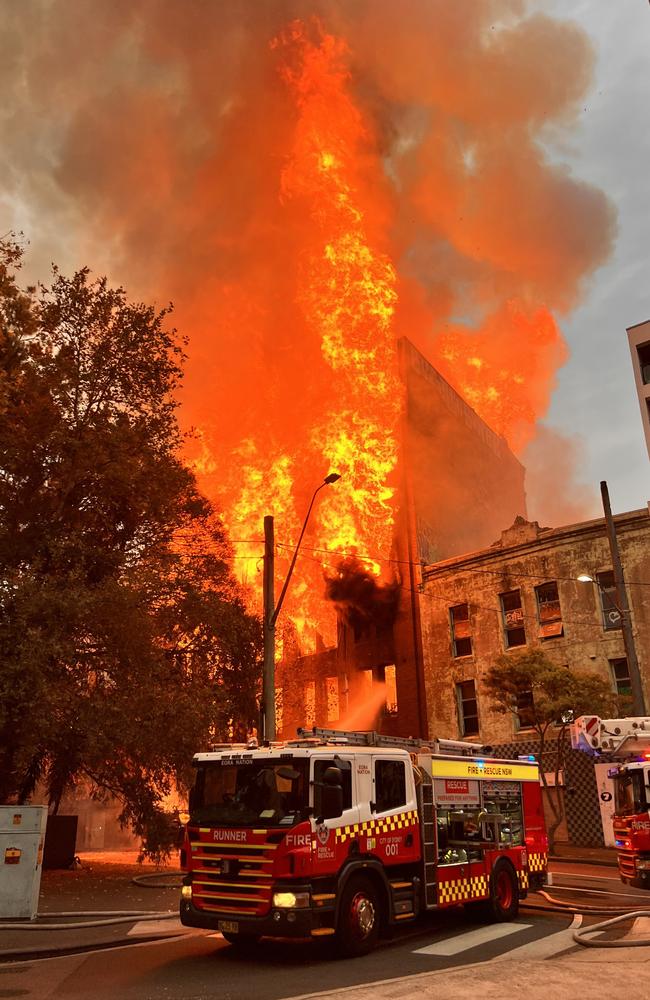 The fire erupted about 4pm today. Picture: Neil Bennett