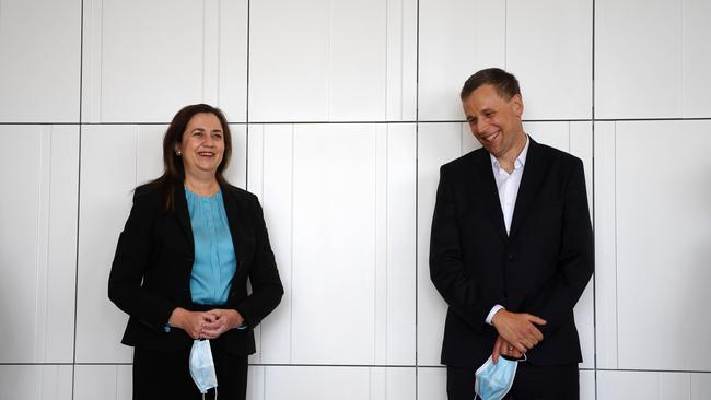 Queensland Premier Annastacia Palaszczuk with Dr Krispin Hajkowicz. Picture: NCA NewsWire / Dan Peled