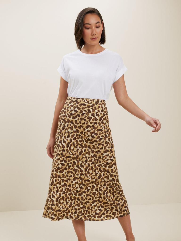 Seed Heritage Leopard Slip Skirt