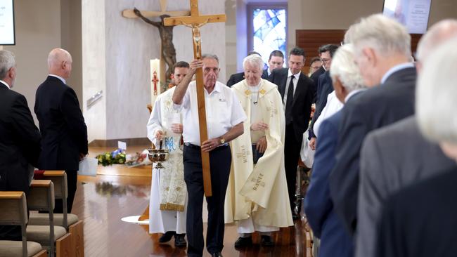 At the State Funeral Service for Mike Ahern AO, at Our Lady of the Rosary Catholic Church, Caloundra, on Friday 25th August 2023 - Photo Steve Pohlner