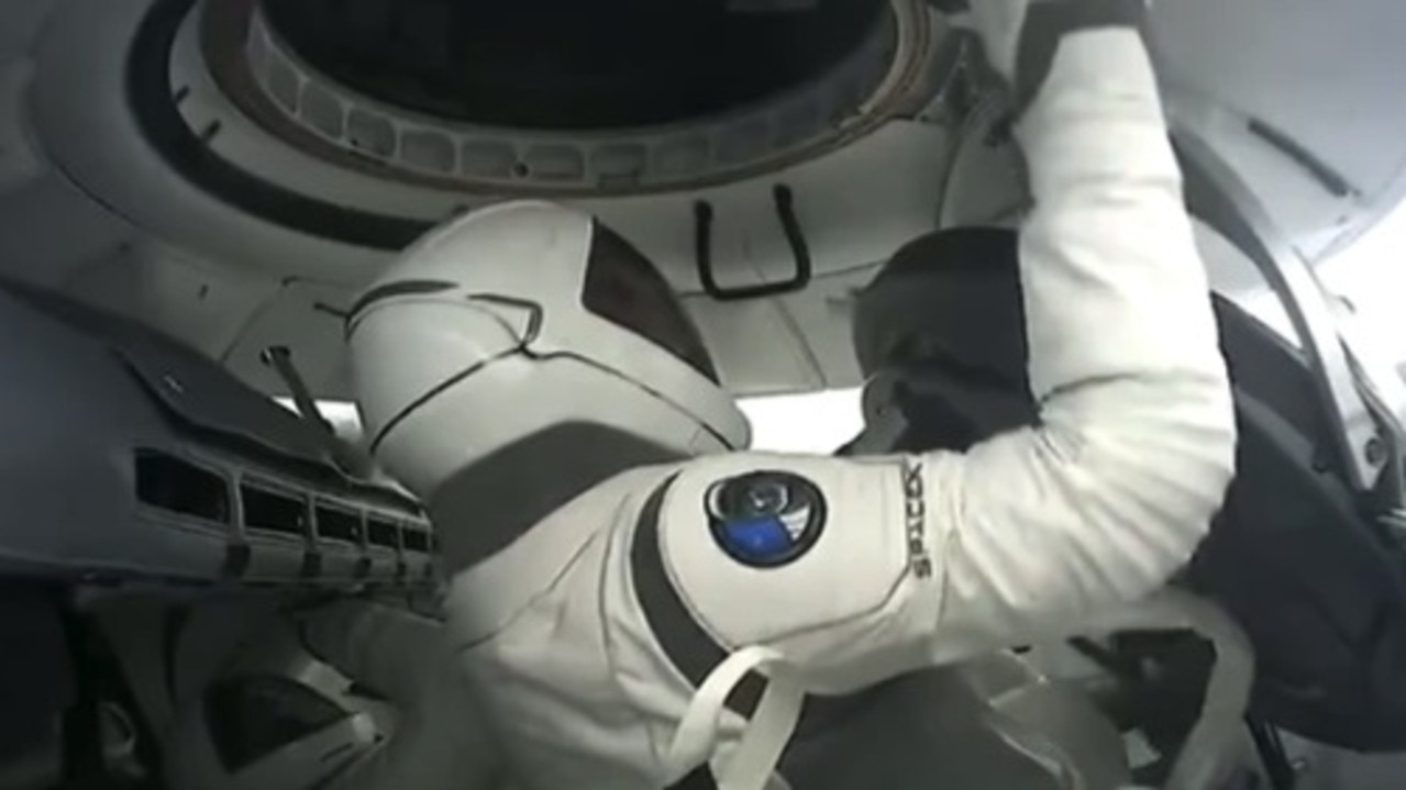 A billionaire has stepped out for the first private space walk. Picture: SpaceX