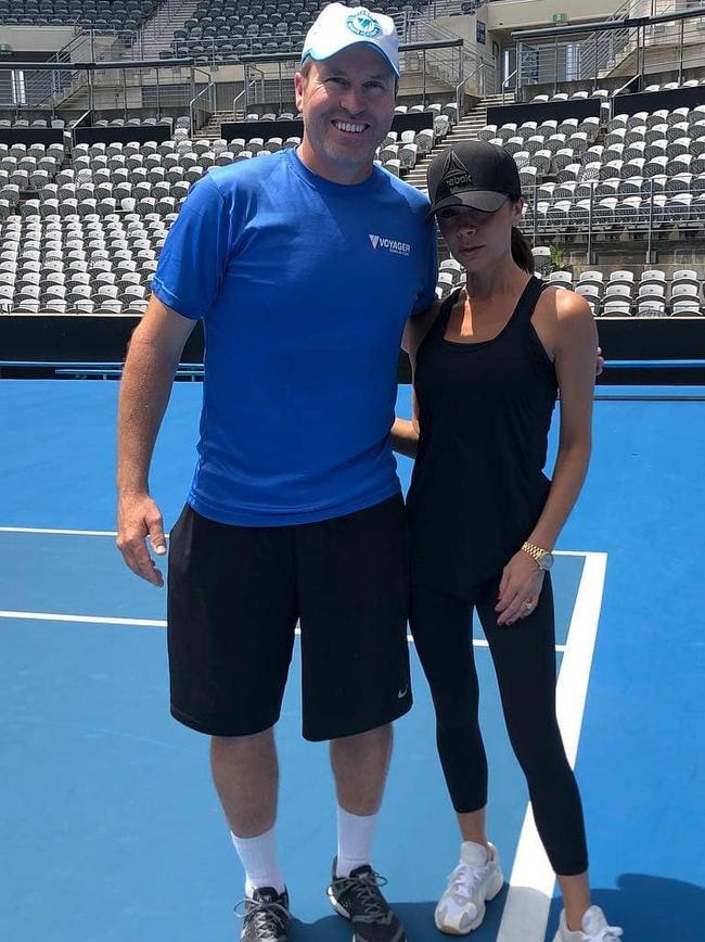 Posh also took a snap with former Aussie player. Picture: Instagram/@voyagertennis