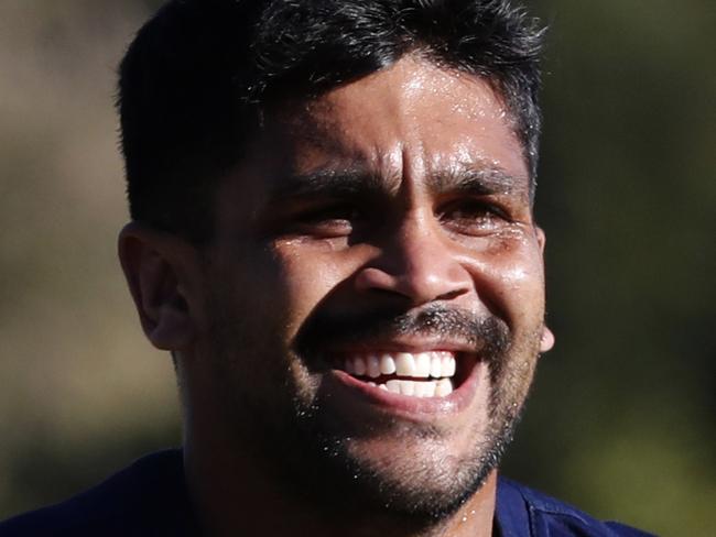 Tyrone Peachey of the Gold Coast Titans during a training session at the Titans High Performance Centre in Parkwood, Gold Coast, Thursday, July 18, 2019. The team is playing without a coach since coach Garth Brenna was sacked on Monday. (AAP Image/Regi Varghese) NO ARCHIVING