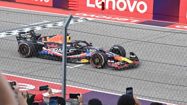 Red Bull Racing's Dutch driver Max Verstappen races to win the United States Grand Prix. Picture: AFP