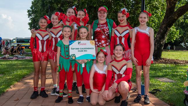 Top End Calisthenics Club as thousands of Territorians braved the tropical heat for A Very Darwin Christmas Pageant. Picture: Pema Tamang Pakhrin