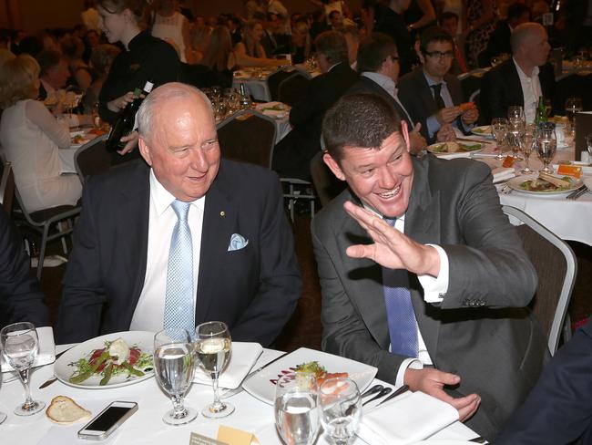 James Packer (right) has described Alan Jones as a “dear friend who I love”.