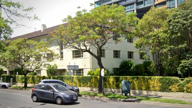 The Monterey apartment building on Queens Rd, Albert Park, where secret code breakers worked during WWII. Picture: Google