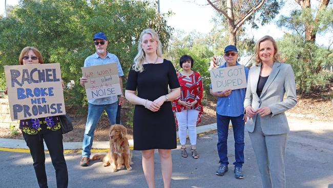 Park Terrace, Ovingham, are furious a noise reduction wall they say was promised is now being replaced with an "amenity" wall. Pic: Supplied