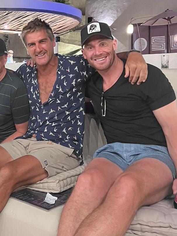 Rick Olarenshaw with Simon Goodwin in Bali. Picture: Instagram