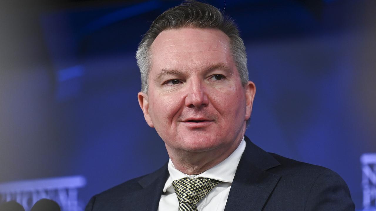 Climate Change and Energy Minister Chris Bowen addressed the National Press Club on Wednesday. Picture: NewsWire / Martin Ollman