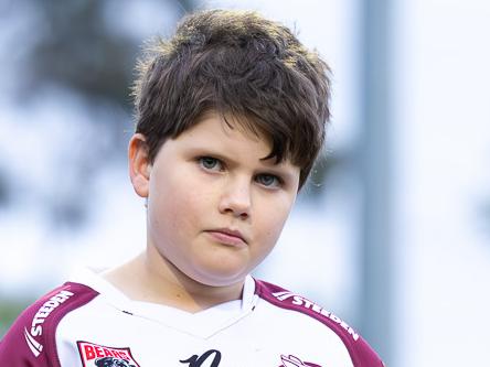 The Daily Telegraph Wednesday 4 June 2025Eli PortraitEli Healy wants to play football but has been told he is not allowed to from football officials due to his prosthetic limb so is forced to sit on the sideline.Picture Thomas Lisson