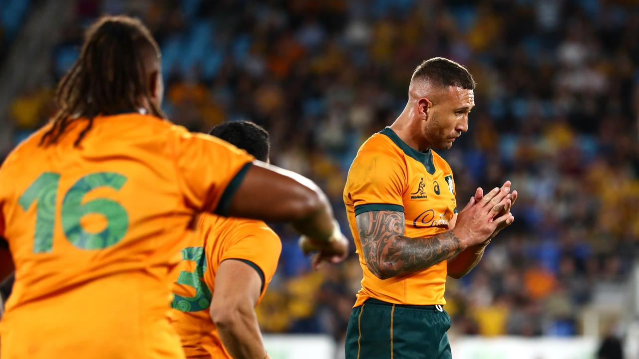 Quade Cooper had an unforgettable night to see the Wallabies to victory on the Gold Coast. Photo: Getty Images