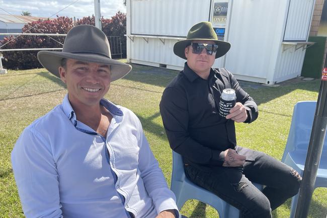 Danny Perkins and Ross Schipkie enjoyed the Bundaberg Toyota Race Day on Saturday, May 13.