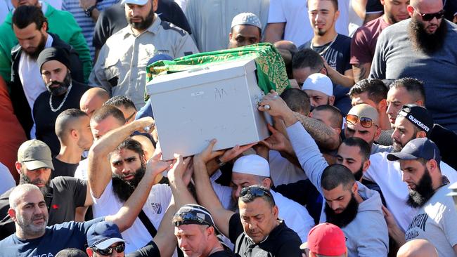 Hundreds of mourners turned up for the funeral of Wally Aahmad today at Lakemba Mosque. Picture: Stephen Cooper