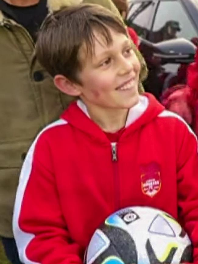 Massimo Feletti, 10, of Lismore, when he was chosen as one of 35 junior footballers from across Australia to be official match ball carriers for the FIFA Women's World Cup.