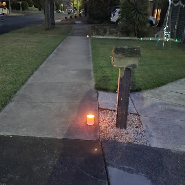 Tasmanians have been asked to light candles for the five children killed at Hillcrest Primary School. Picture: Sarah Kent / Facebook.