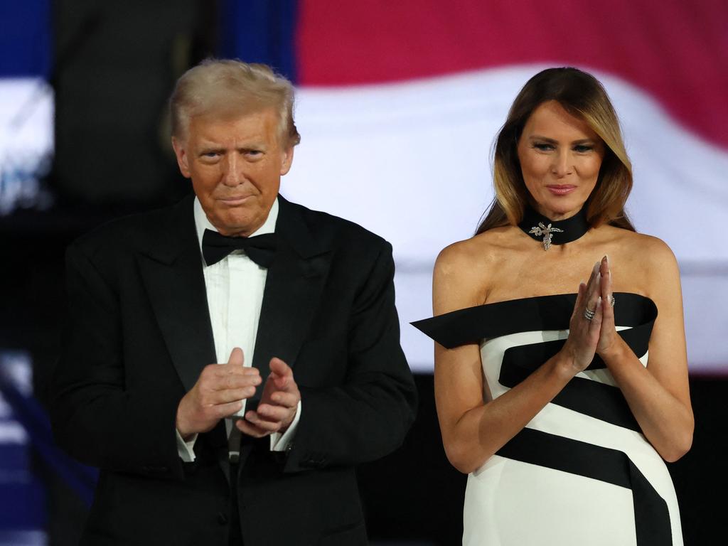 However she was front and centre on Inauguration Day – despite being elsewhere for most of the campaign. Picture: AFP.