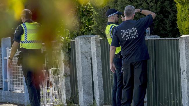 Shed fire at Verdun Street Mowbray where a child was found deceased and another seriously injured. Picture: Rob Burnett