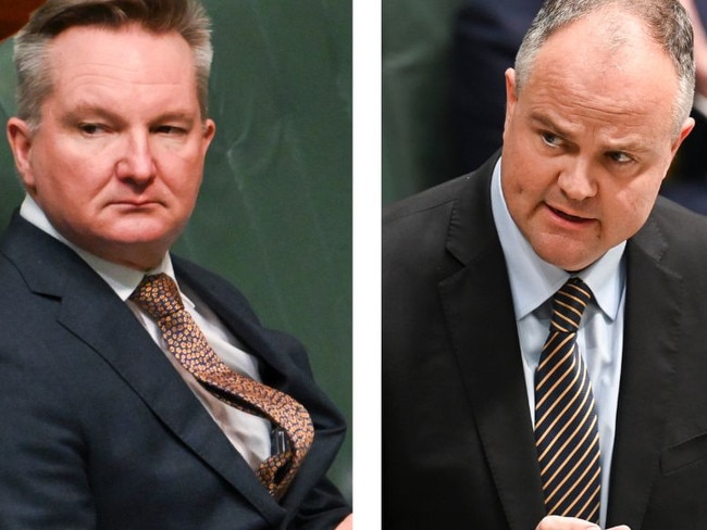 Energy Minister Chris Bowen and opposition energy spokesman Ted O'Brien. Pictures: NewsWire