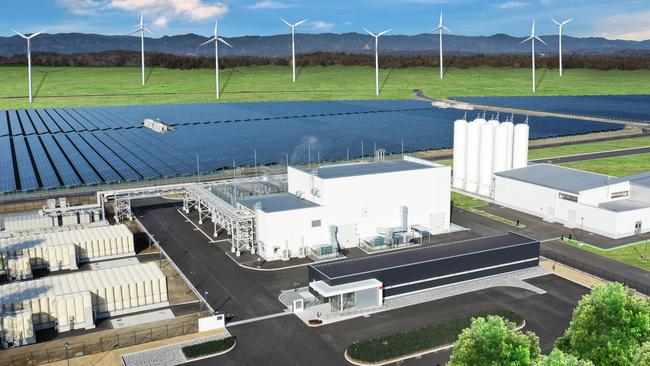 An artist's impression of Labor's proposed $593m hydrogen power station. Picture: Supplied