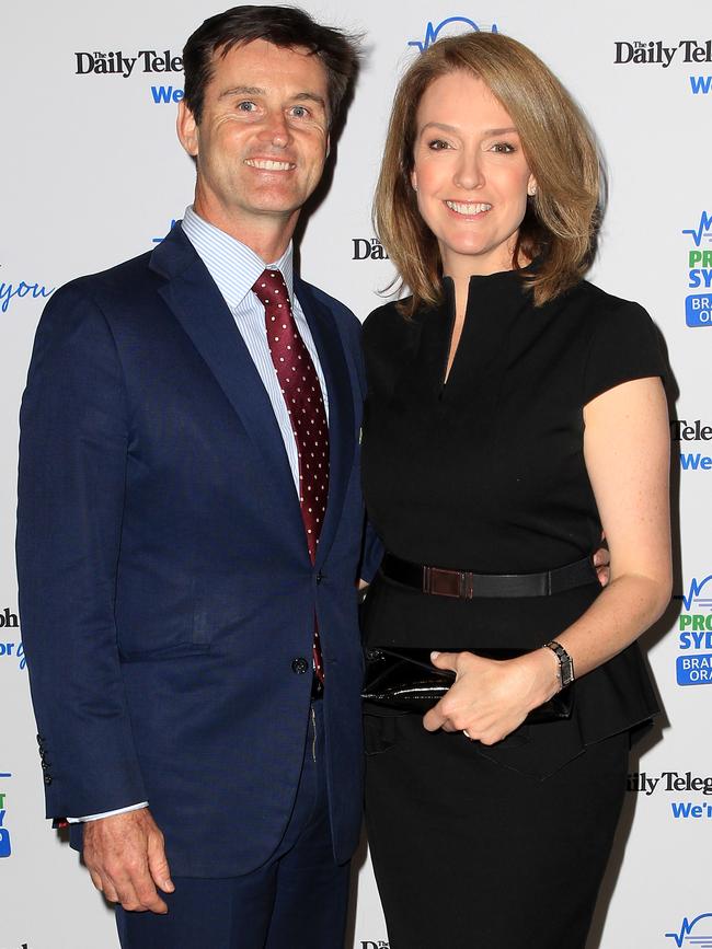 Sloane with husband Adam Connolly, a former adviser to ex-PM John Howard. Picture: Christian Gilles