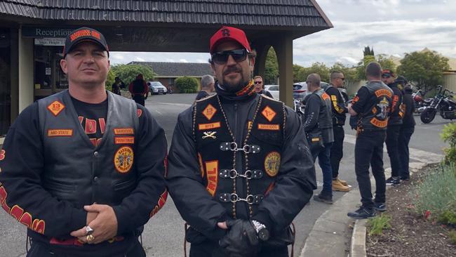 Azza and Joe, Bandidos from around Australia, in Ballarat for the 2022 national run.