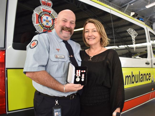 Recipients celebrate their awards at Queensland Ambulance Service Ipswich.