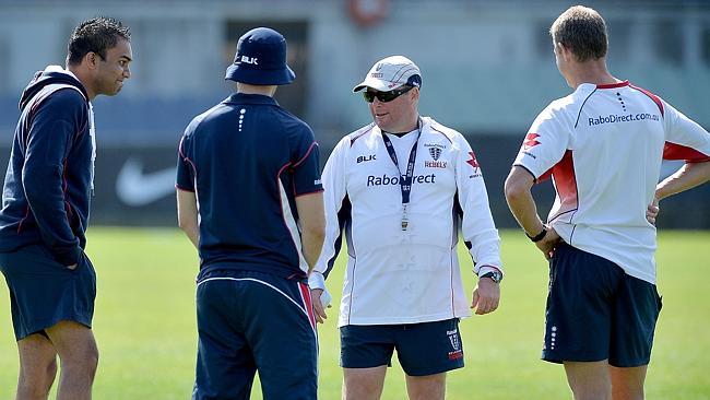 New rebel hurt his knee during training. Melbourne rebels training at Visy Park. Pic. Nicole Garmston.