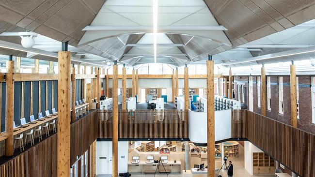 The impressive new Marrickville Library &amp; Pavilion today. (AAP IMAGE MONIQUE HARMER)