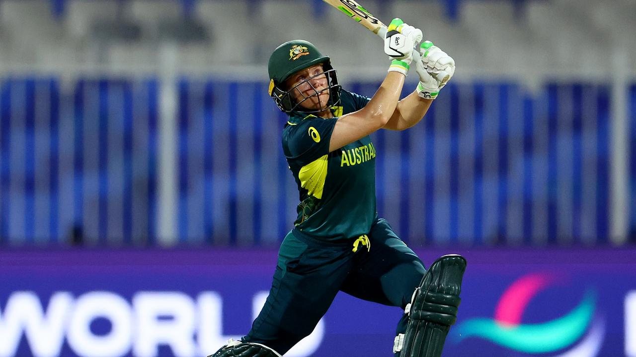 Alyssa Healy tries to get going at the T20 World Cup. Picture: Francois Nel/Getty Images