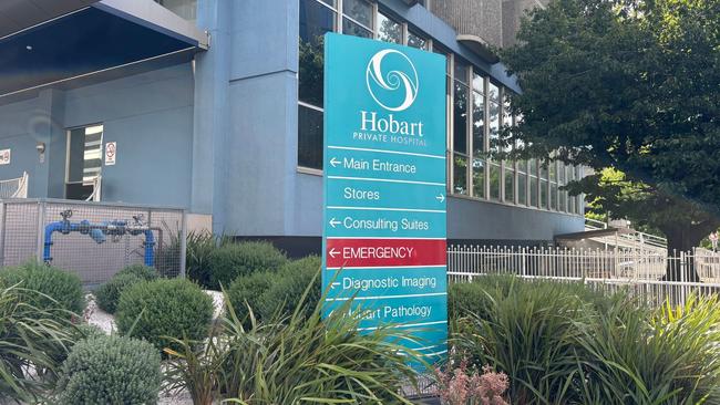Hobart Private Hospital sign