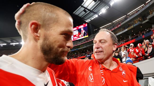 Sam Reid had a blinder, leaving coach John Longmire pleased. Picture: AFL Photos/Getty Images