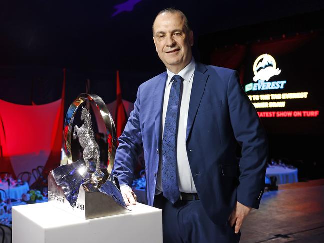 DAILY TELEGRAPH 15TH OCTOBER 2024Pictured at Royal Randwick Racecourse in Sydney is Peter V'landys AM at The Everest barrier draw dinner for the 2024 running of the the 20 million dollar race.Picture: Richard Dobson