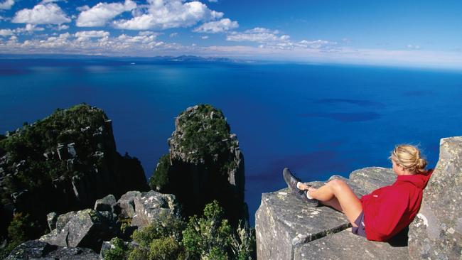 Worth the effort. Bishop and Clerk summit, Maria Island. Picture Vincent Ross