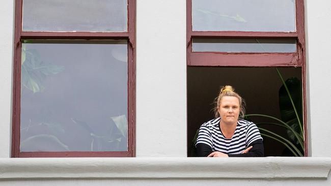 Alice Leake would like return home to Adelaide, but was worried that as she lives in the City of Melbourne she would have to quarantine. Picture: Mark Stewart