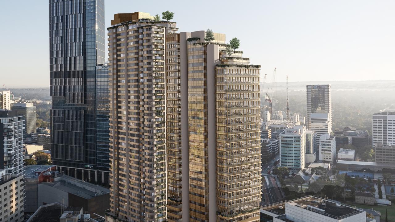 Artist's impressions of Urban Property Group’s towers at 2 Fitzwilliam St, Parramatta.