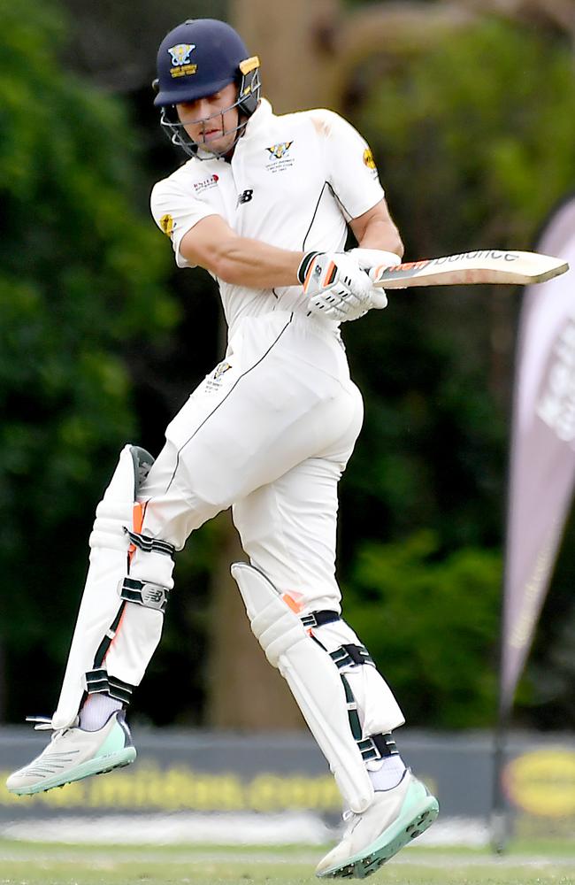 Valley batsman Jack Wildermuth University Vs Valley Saturday December 3, 2022. Picture, John Gass